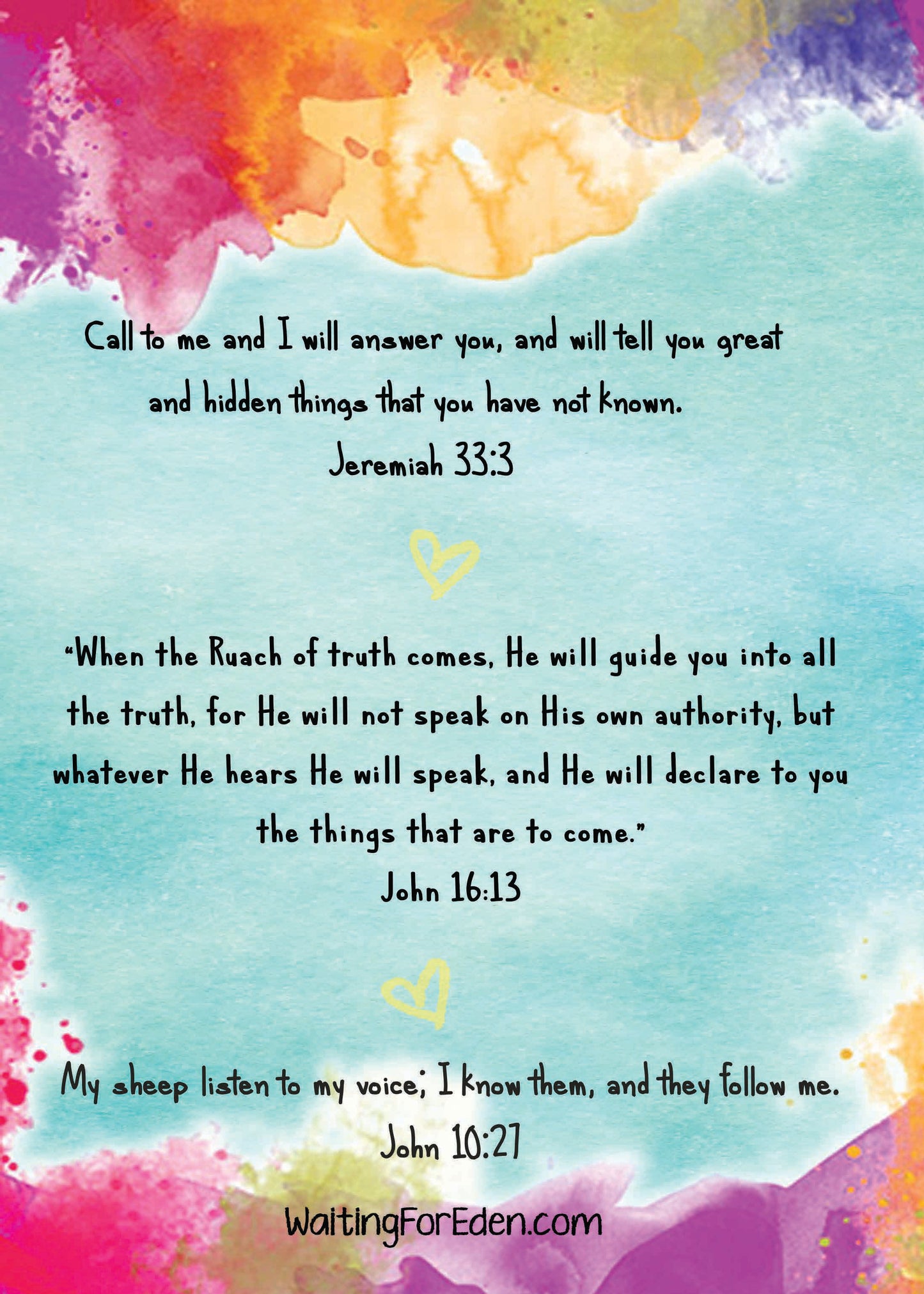 Speak YHWH-Watercolor Journal