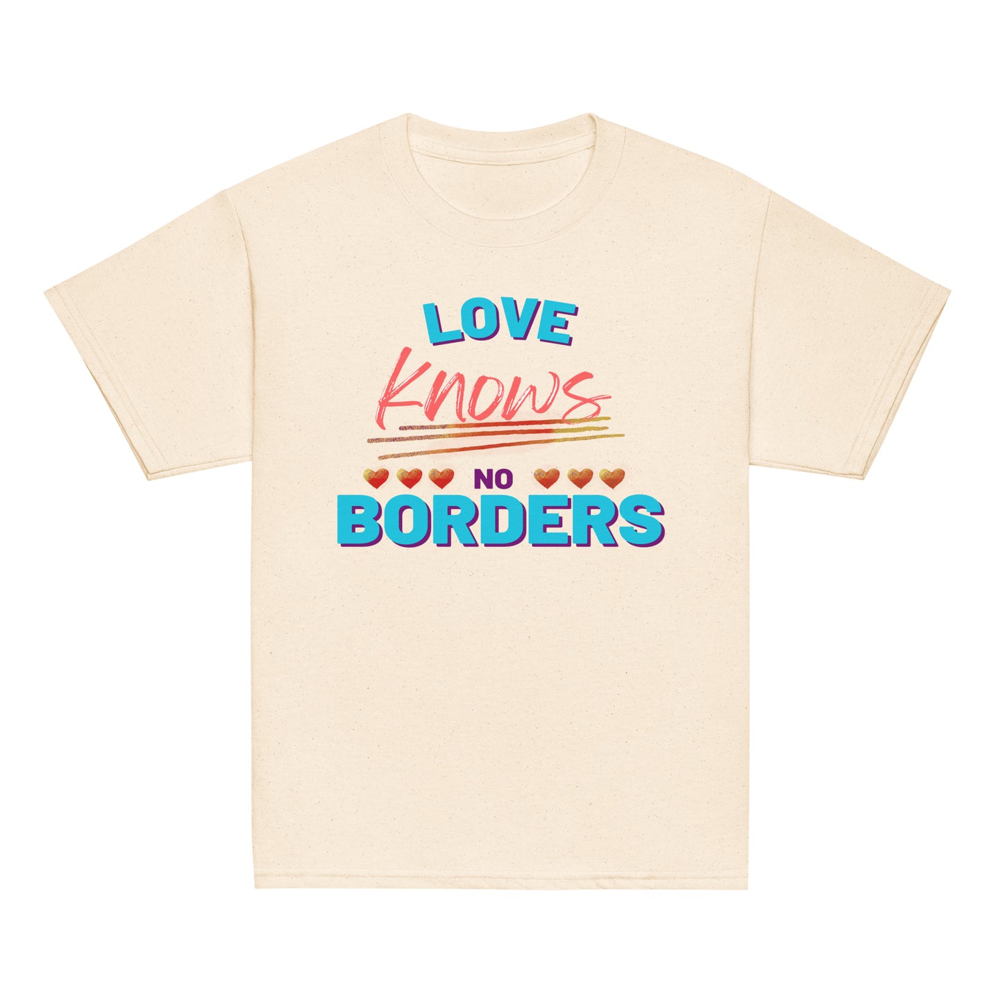 100% Cotton - Youth "Love Knows No Borders"