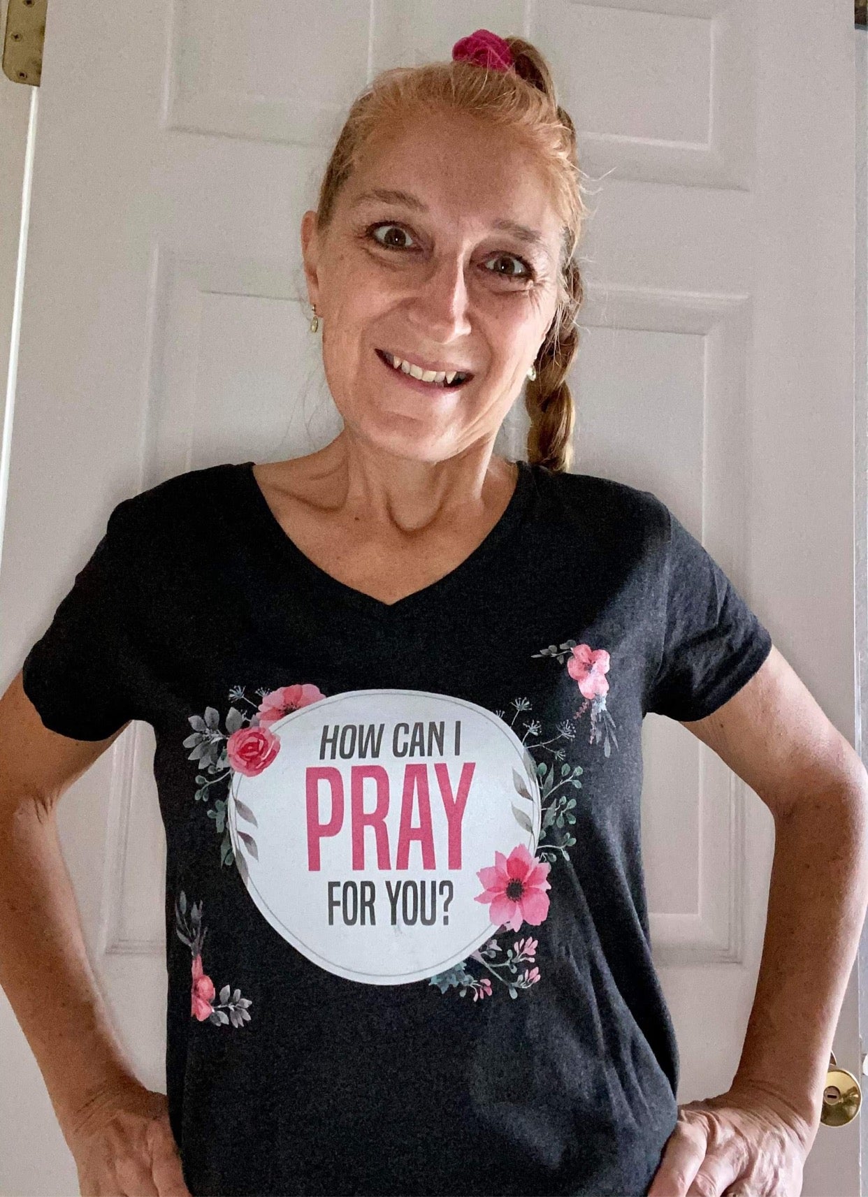 How Can I Pray For You? Women’s v-neck t-shirt